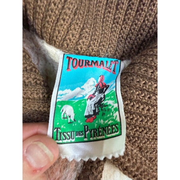 Vintage Plaid Wool Jacket Tourmalet Tissu des Pyrenees France‎ | Medium - Picture 6 of 12